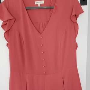 Monteau peach flutter sleeve dress size 2XL